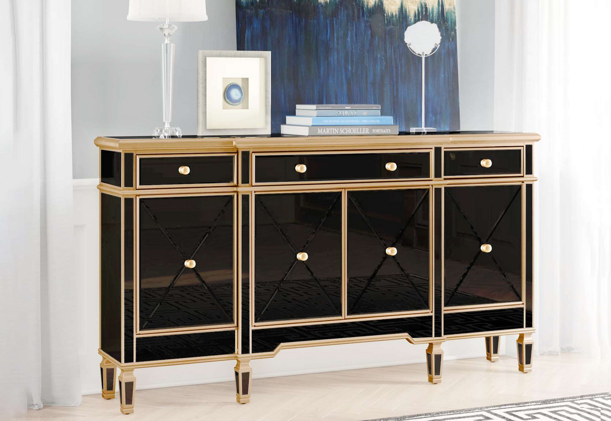 Black console table