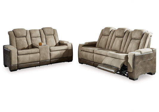 Next-Gen Durapella Performance Fabric Dual Power Reclining Sofa and Loveseat
