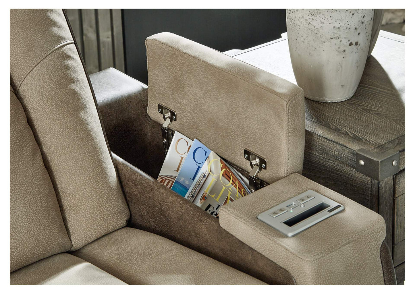 Next-Gen Durapella Performance Fabric Dual Power Reclining Sofa and Loveseat