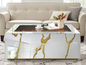 White mirror Gold Coffee Table