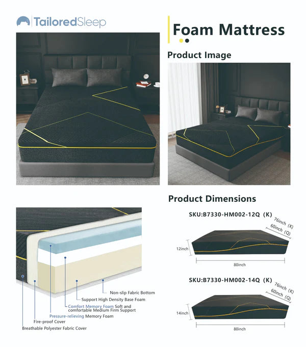 Queen 14inch Sponge mattress