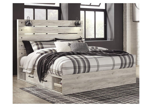 Cambeck Panel Bed with 2 Storage Drawers