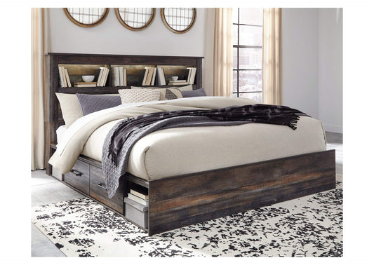 Drystan Bookcase Bed with 2 Storage Drawers