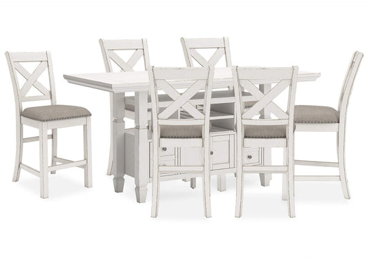 Robbinsdale Counter Height Dining Table and 6 Barstools