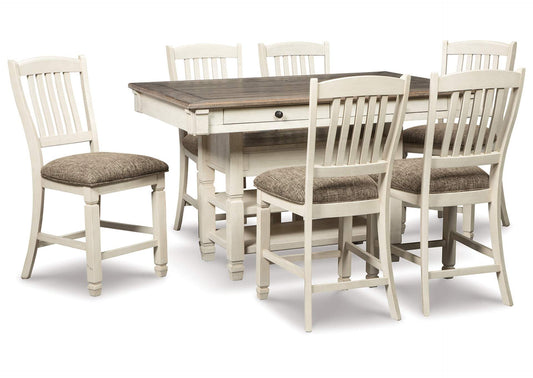 Bolanburg Counter Height Dining Table and 6 Bar Stools