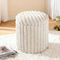 VANITII Rabbit Fur Storage Stool