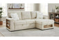 IVORY PULL OUT SOFA BED WITH SPEAKER AND 2 PILLOWS