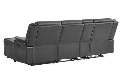BLANCHE CHARCOAL SECTIONAL WITH PUSHBACK CHAISE