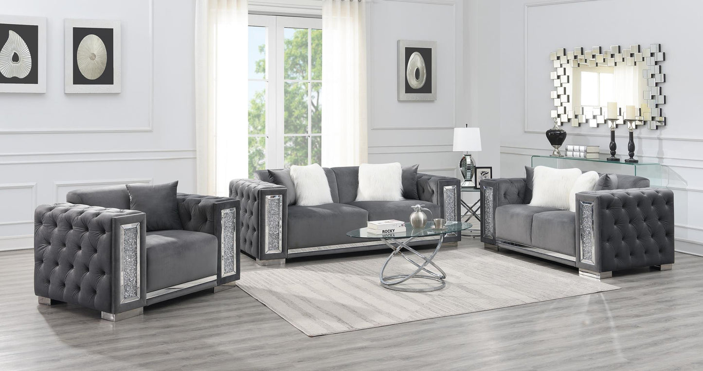 Grey SOFA - LOVESEAT - CHAIR