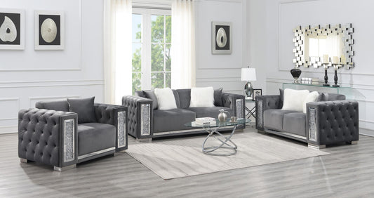 Grey SOFA - LOVESEAT - CHAIR