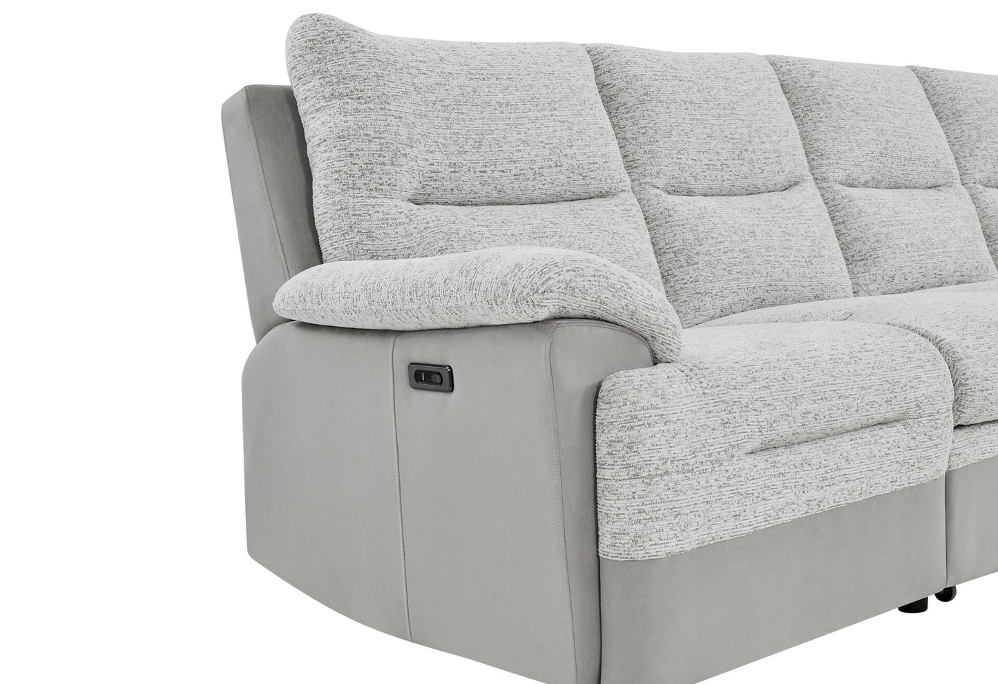 GREY/ICE SECTIONAL WITH PULLOUT BED AND USB