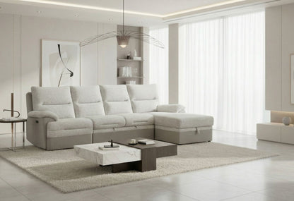 GREY/ICE SECTIONAL WITH PULLOUT BED AND USB