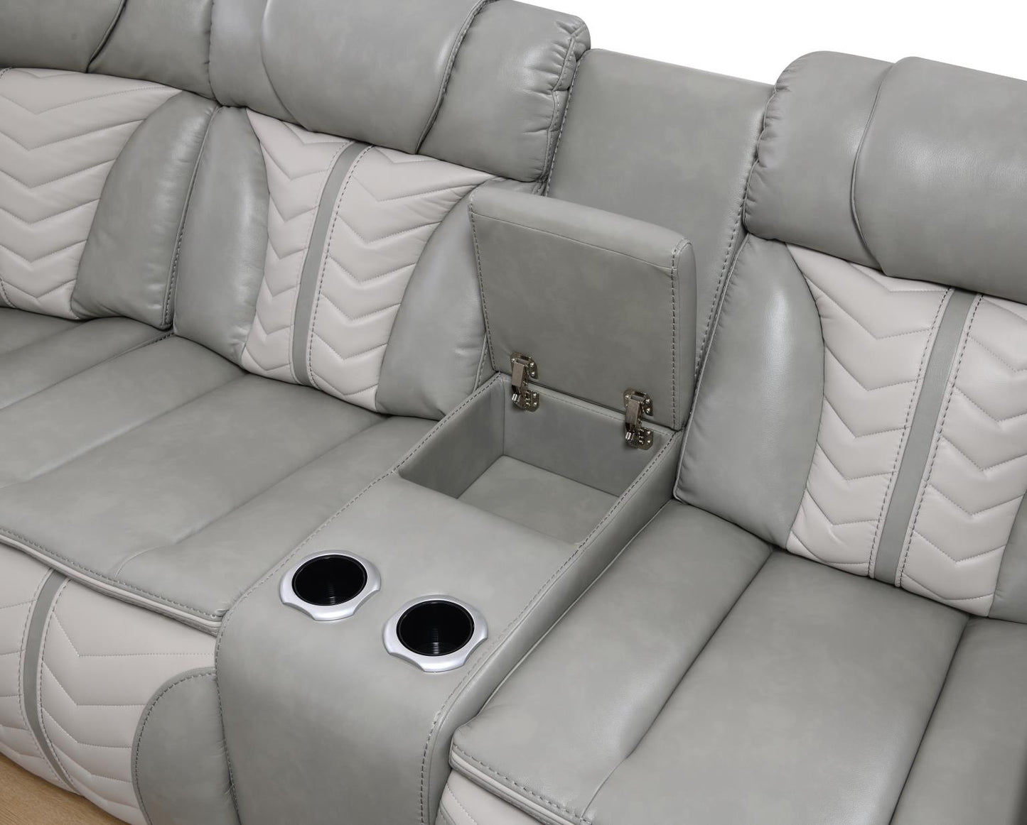 GRAY/BEIGE POWER 3 PC SECTIONAL W/BLUETOOTH SPEAKER