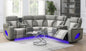 GRAY/WHITE POWER 3 PC SECTIONAL W/BLUETOOTH SPEAKER