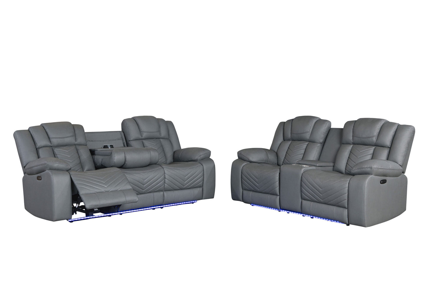 POWER RECLINING SOFA/POWER CONSOLE RECLINING LOVESEAT/POWER RECLINER W/LED