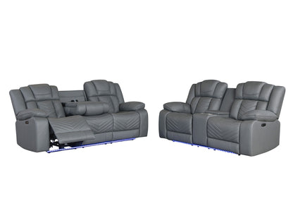 POWER RECLINING SOFA/POWER CONSOLE RECLINING LOVESEAT/POWER RECLINER W/LED