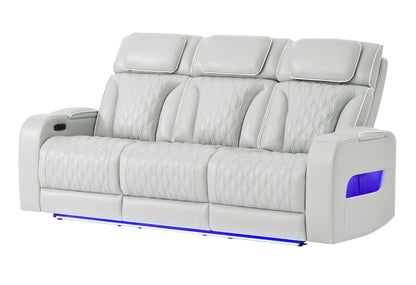 POWER RECLINING SOFA & LOVESEAT WITH LED