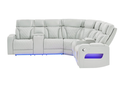BLANCHE SILVER SECTIONAL WITH LED