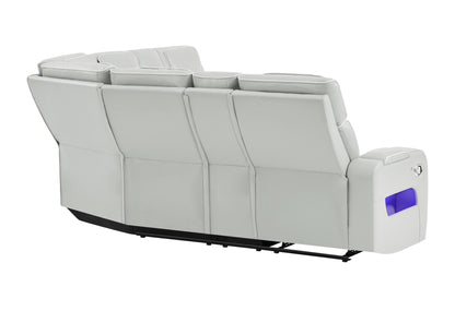 BLANCHE SILVER SECTIONAL WITH LED