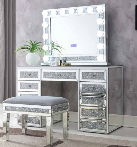 Silver Mirror Vanity