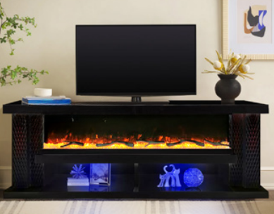 Black mirror tv stand with Bluetooth