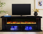 Black mirror tv stand with Bluetooth