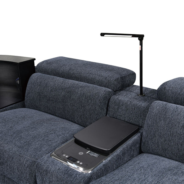 Power Recliner Fabric Sectional MC3028 Blue