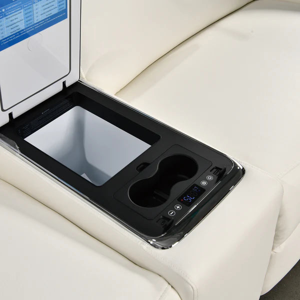 Power Recliner Air Leather Sectional MC3028A White