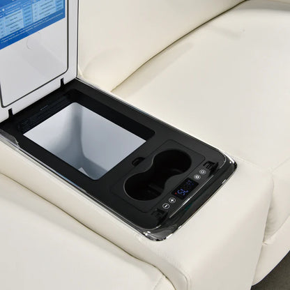 Power Recliner Air Leather Sectional MC3028A White
