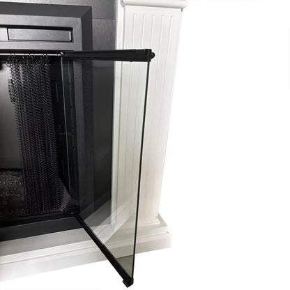 White Okoume Veneer Fireplace TV Stand