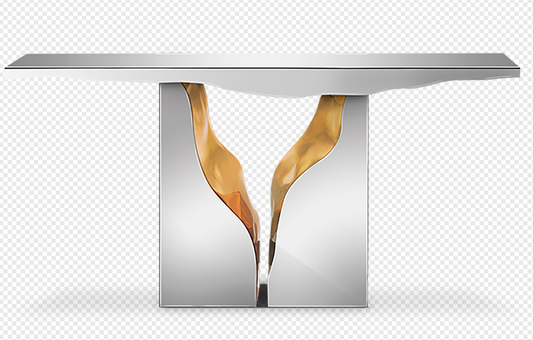 Silver Mirror console table