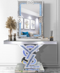 LED Siler Mirror console table