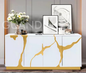 White and Gold console table
